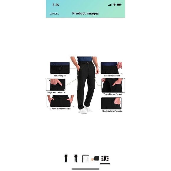 Mens trail / outdoor active pants S/30L - Picture 7 of 7